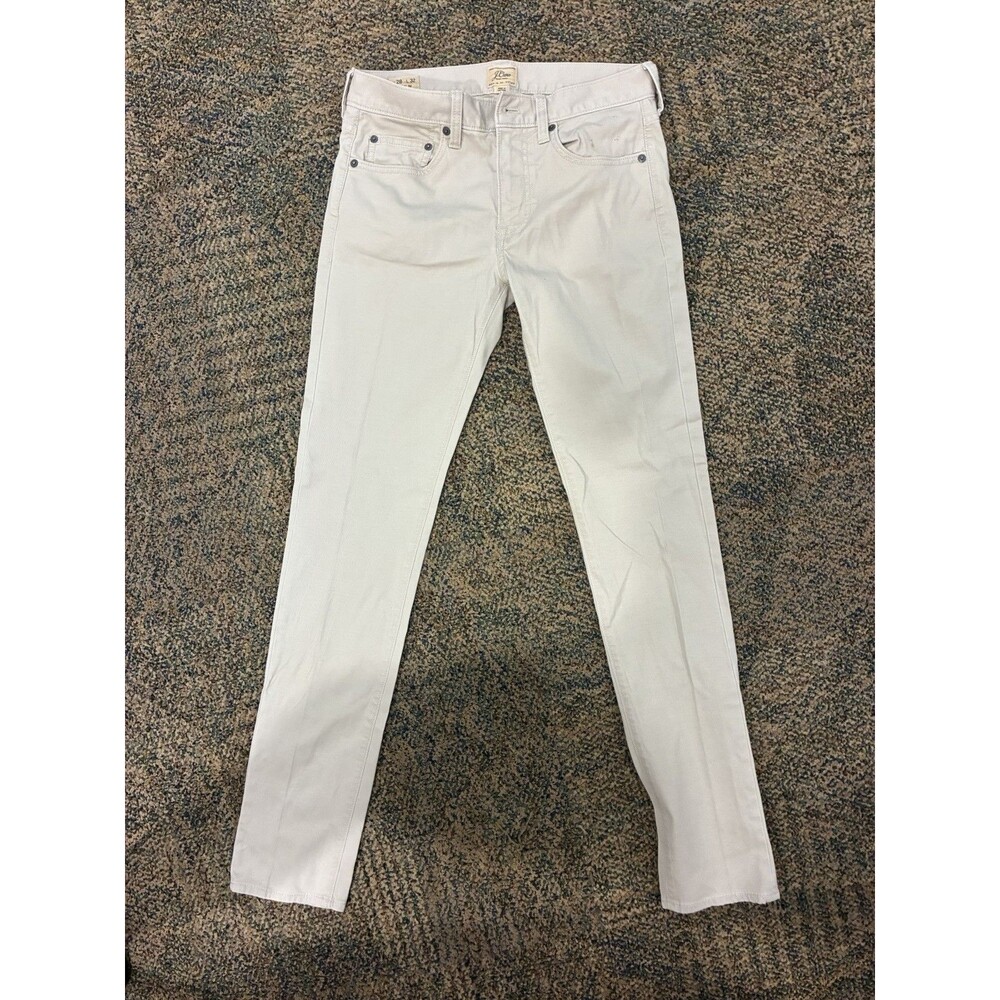 J.Crew 484 Slim Stretch Chino Pants Men's 28x32 Light Gray Stone 5-Pocket Spring